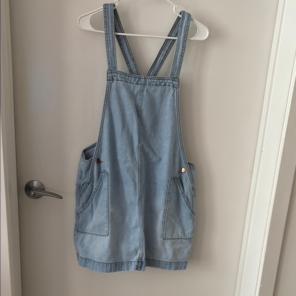 Light Blue Denim Overall Dress